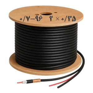 کابل ترکیبی با مغزی مس 0.7 و برق 0.35*2 ، شیلد 96 رشته