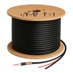 کابل کواکسیال  ترکیبی  با مغزی مس 0.7 و شیلد 96 رشته و برق 1*2