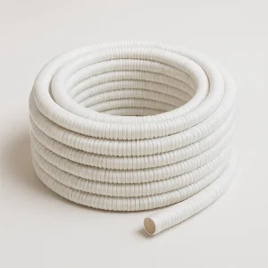 لوله پلی فلکسی سفید سایز 21 – لوله انعطاف‌پذیر تمام پلی‌اتیلن بدون فلز