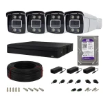 پک دوربین مدار بسته 4 کانال 2 مگاپیکسل رنگی با دید در شب و قابلیت تشخیص چهره